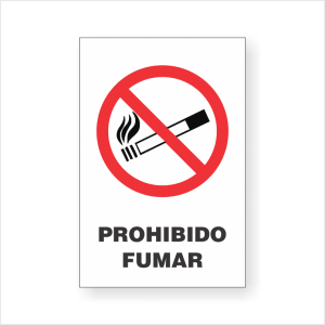 cartel prohibido fumar