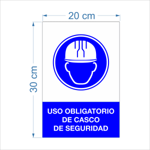 letrero uso de casco