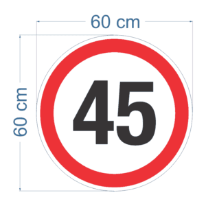 letrero 45 km